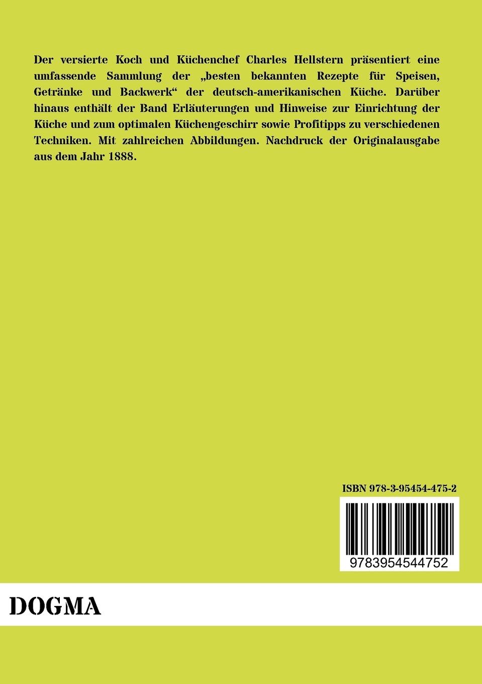 Rückseitencover Deutsch-Amerikanisches Illustriertes Kochbuch