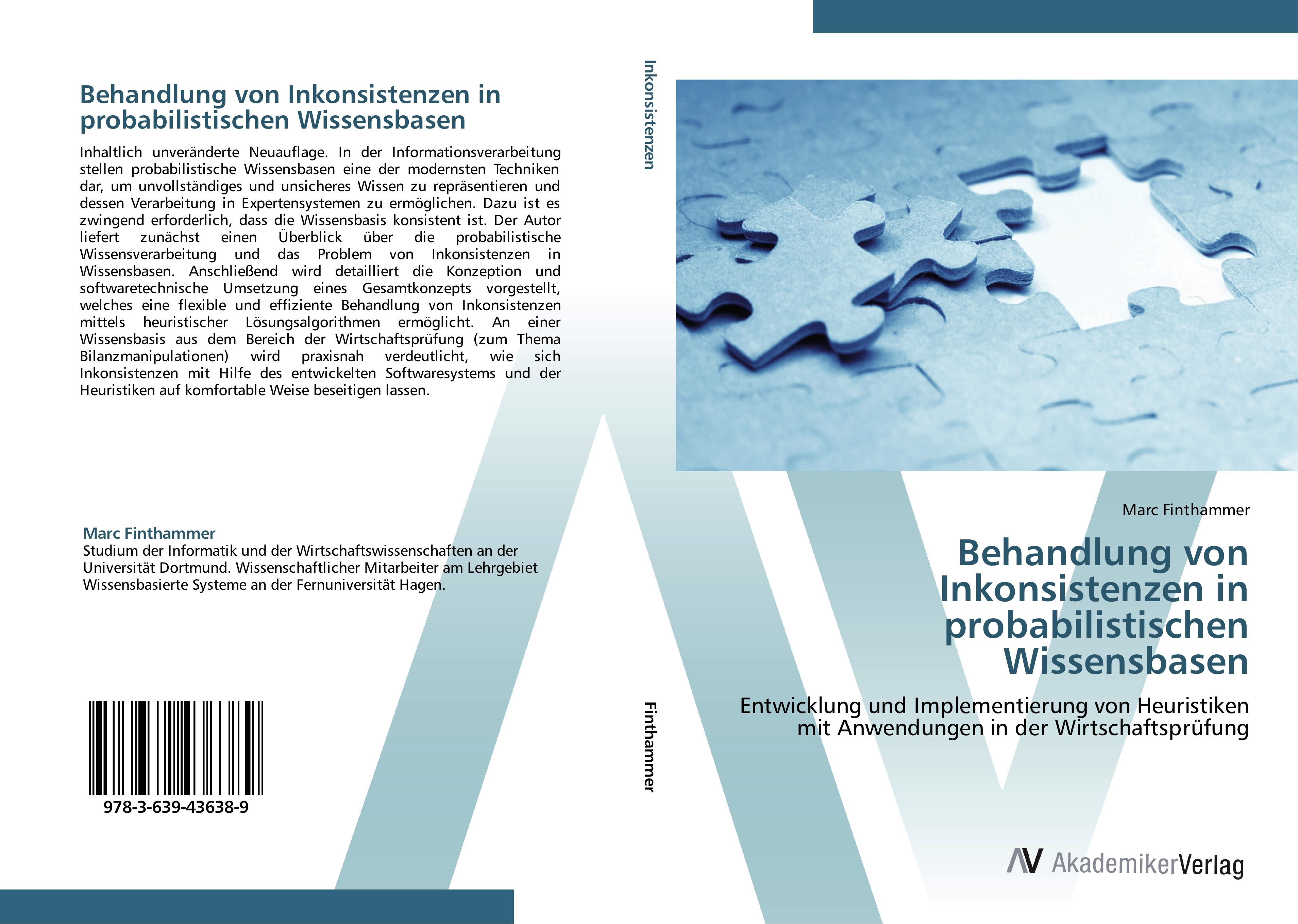 Vorderes Coverbild Behandlung von Inkonsistenzen in probabilistischen Wissensbasen