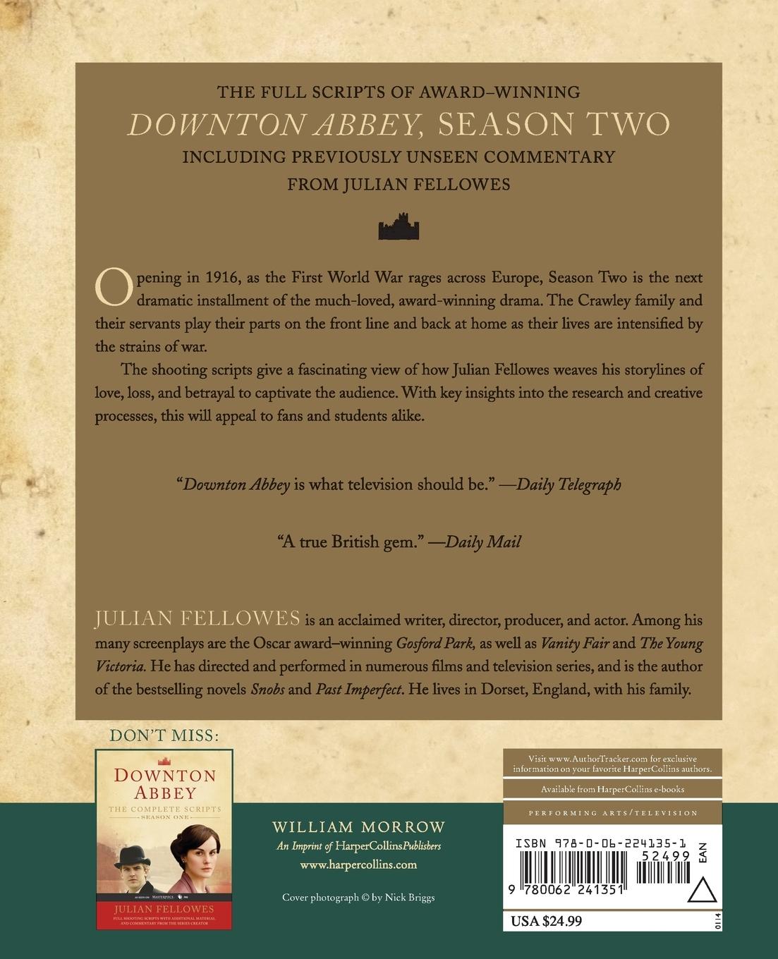 Rückseitencover Downton Abbey Script Book Season 2