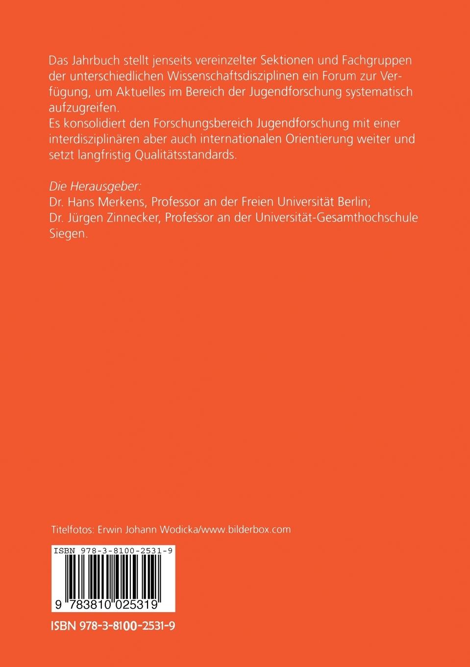 Rückseitencover Jahrbuch Jugendforschung