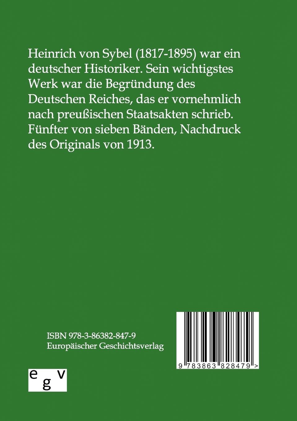 Rückseitencover Die Begründung des Deutschen Reiches durch Wilhelm I.