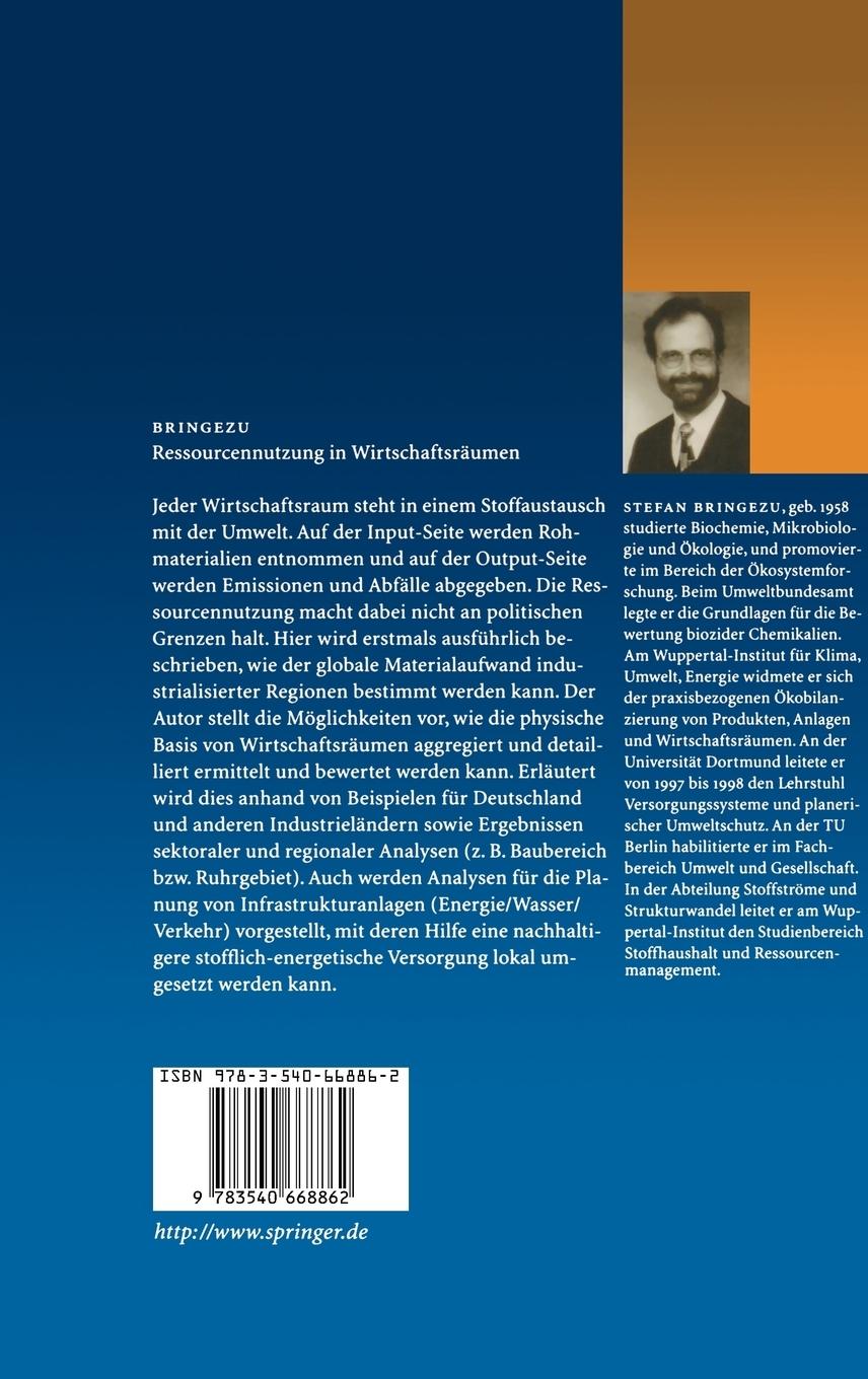 Rückseitencover Ressourcennutzung in Wirtschaftsräumen