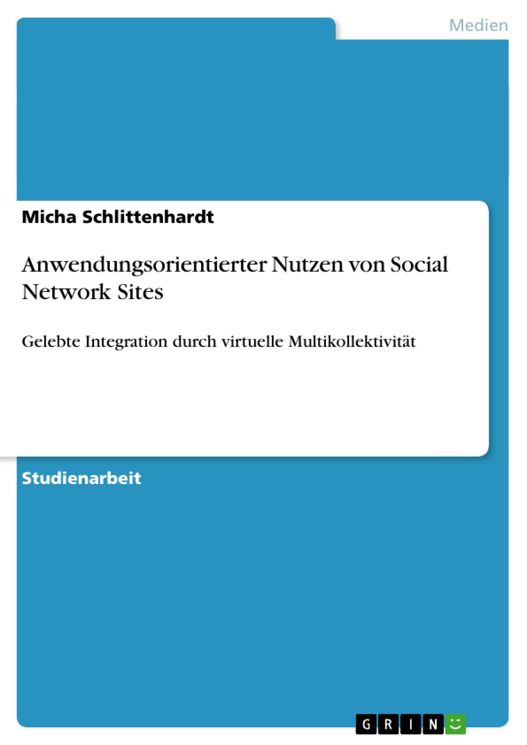 Vorderes Coverbild Anwendungsorientierter Nutzen von Social Network Sites
