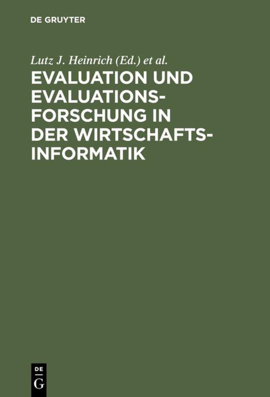 Vorderes Coverbild Evaluation und Evaluationsforschung in der Wirtschaftsinformatik
