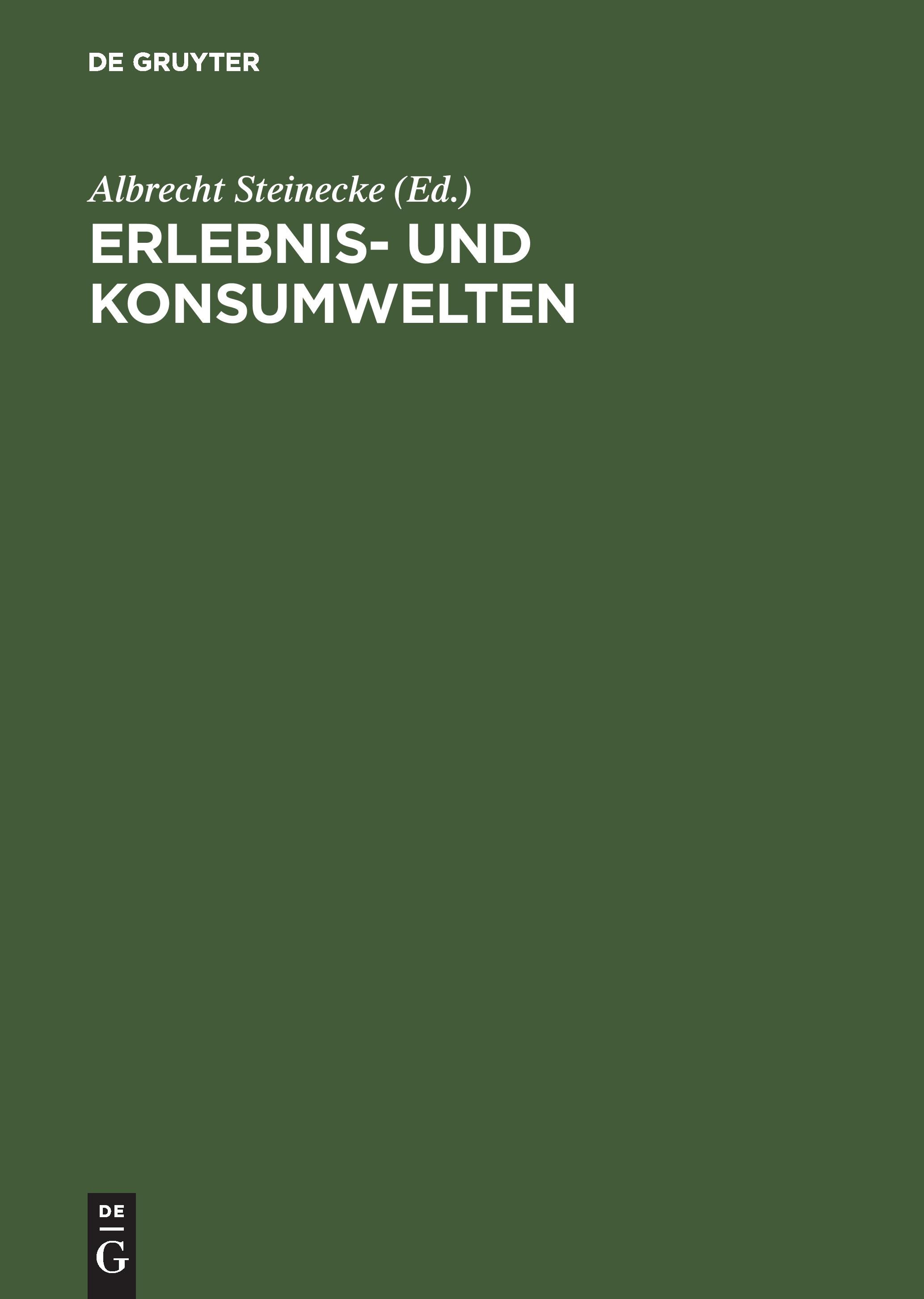 Vorderes Coverbild Erlebnis- und Konsumwelten