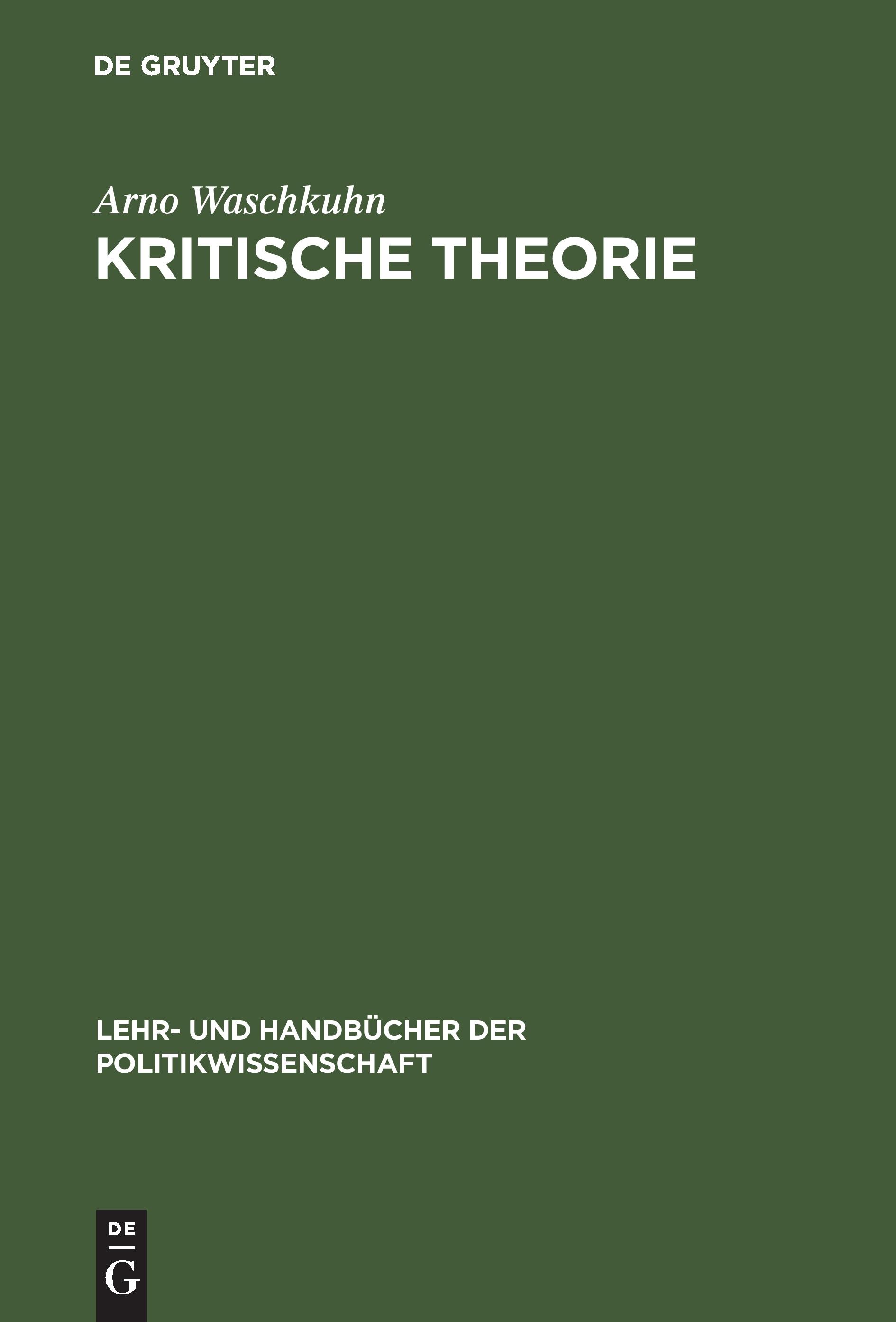 Vorderes Coverbild Kritische Theorie