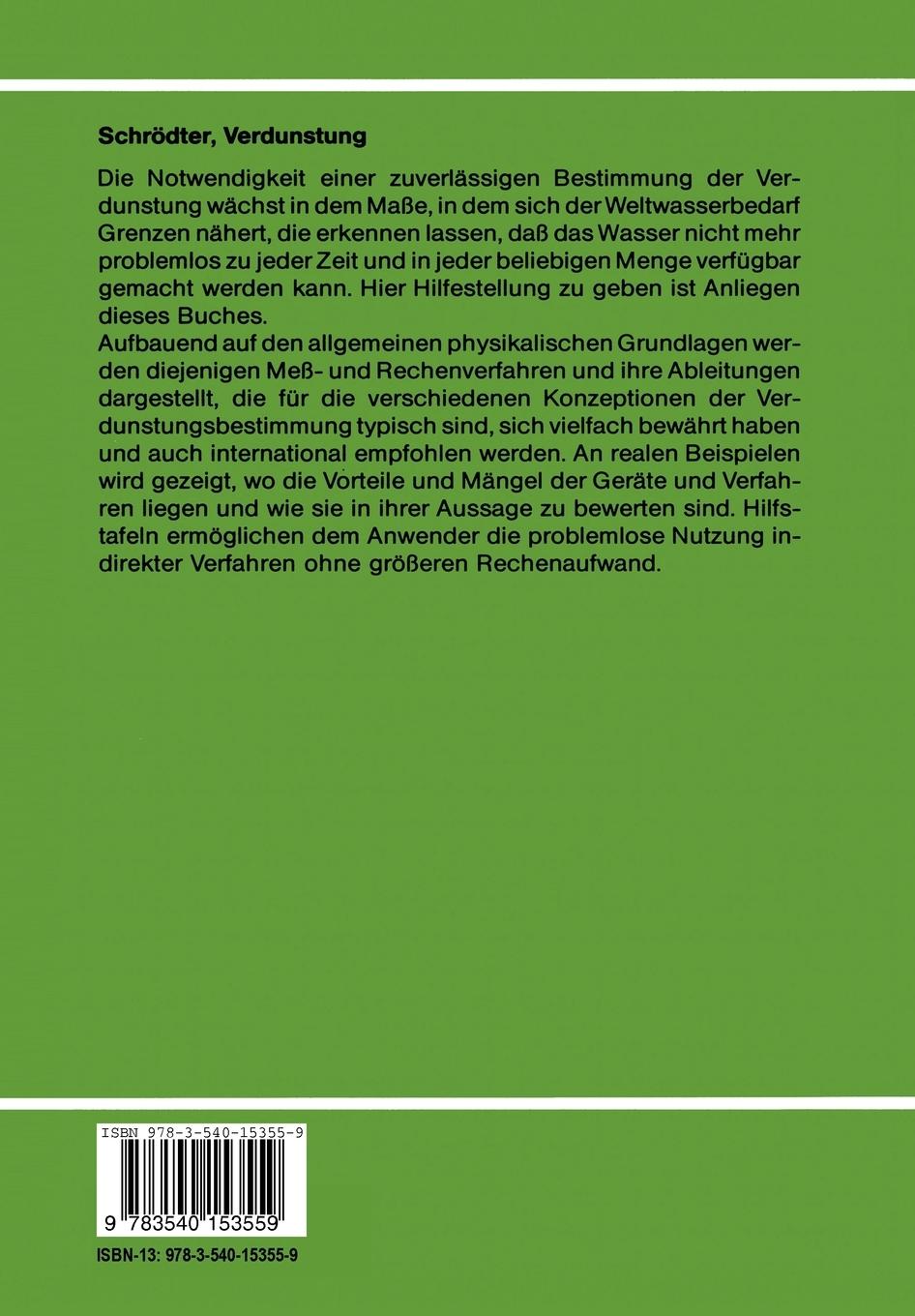 Rückseitencover Verdunstung