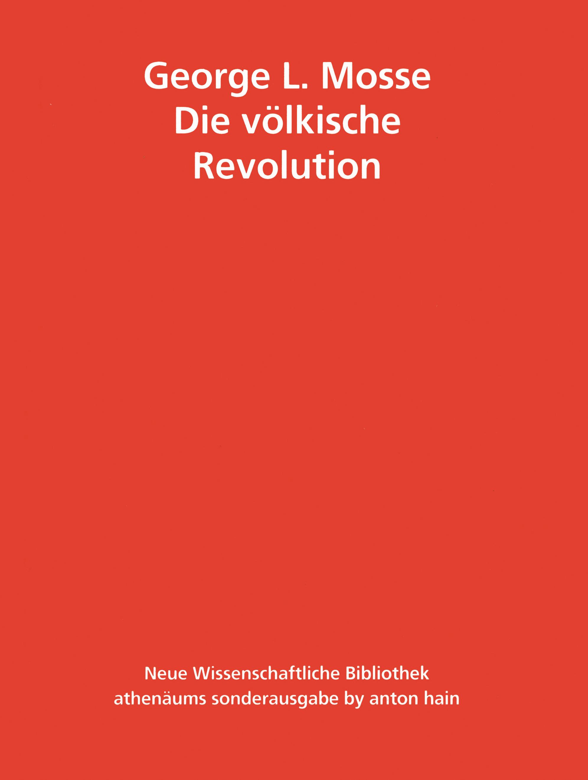 Vorderes Coverbild Die völkische Revolution