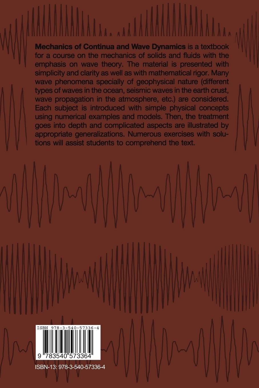 Rückseitencover Mechanics of Continua and Wave Dynamics