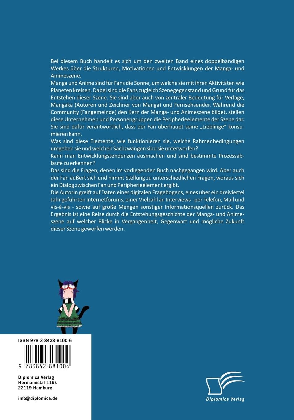 Rückseitencover Mehr als 'nur' Manga und Anime: Geschichte, Verlage, Künstler und Fernsehsender. Die Manga- und Animeszene stellt sich vor - Band II