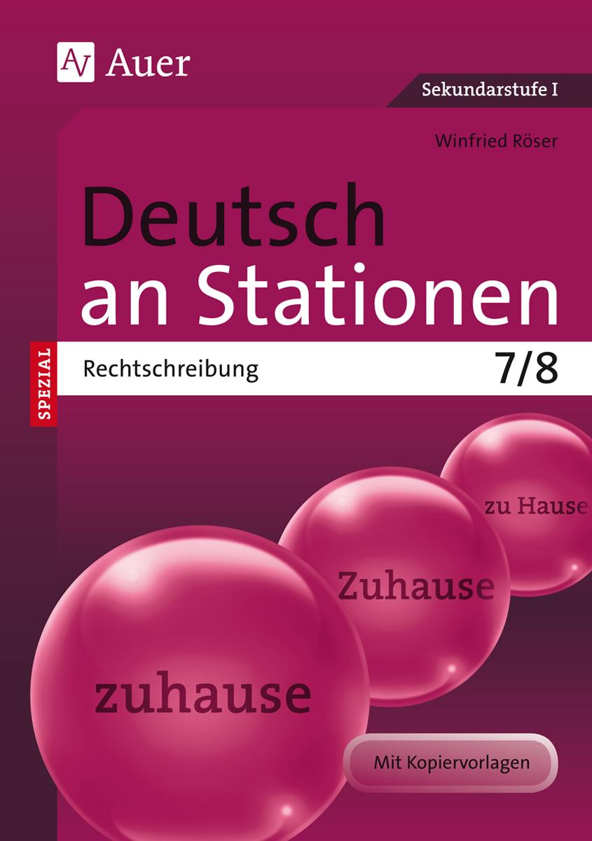 Vorderes Coverbild Deutsch an Stationen SPEZIAL Rechtschreibung 7-8
