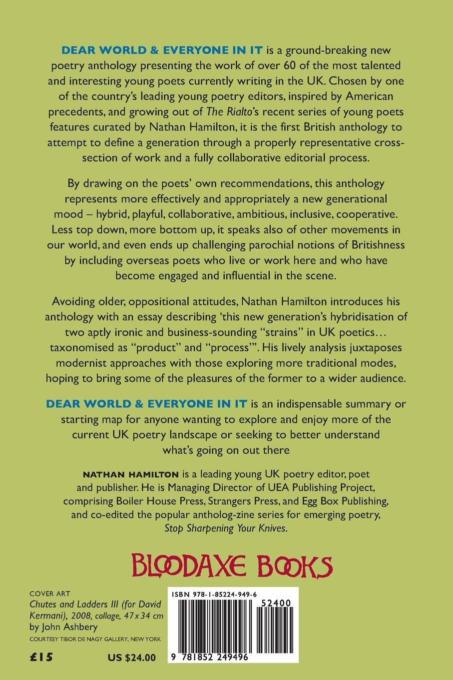 Rückseitencover Dear World & Everyone in It: New Poetry in the UK