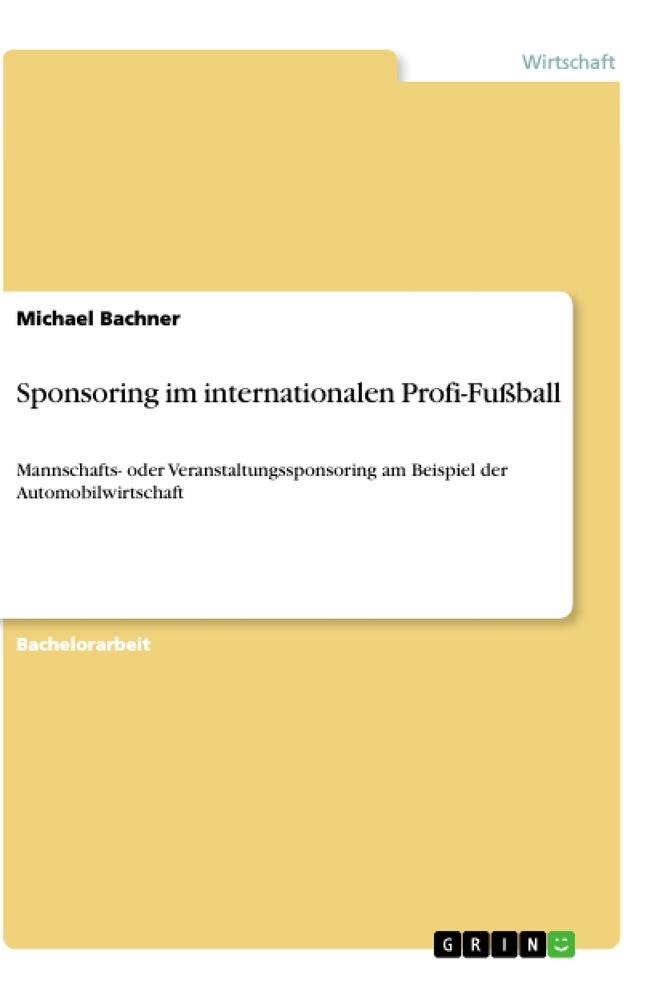 Vorderes Coverbild Sponsoring im internationalen Profi-Fußball