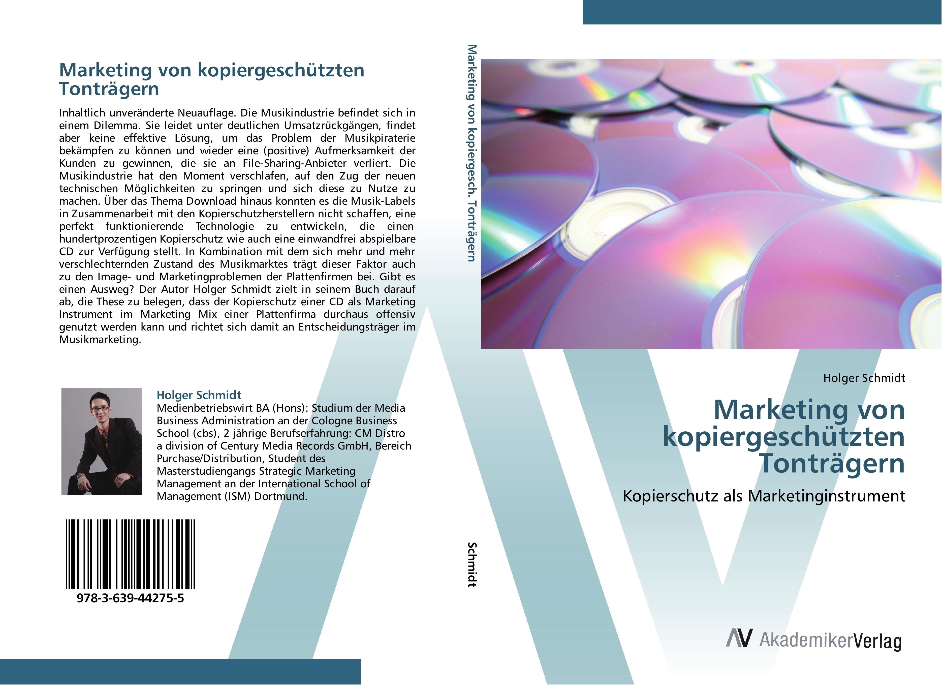 Vorderes Coverbild Marketing von kopiergeschützten Tonträgern