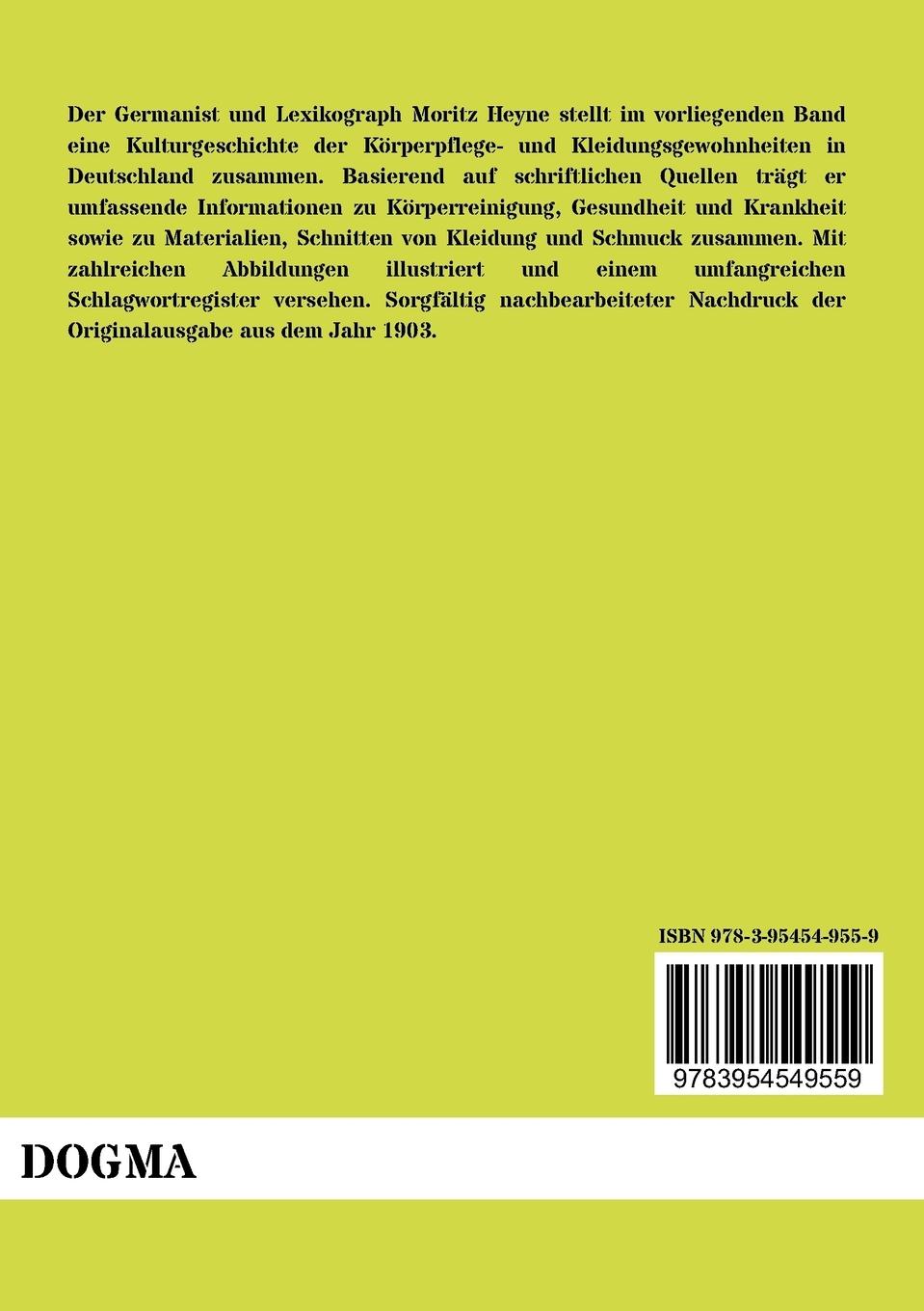 Rückseitencover Körperpflege und Kleidung bei den Deutschen