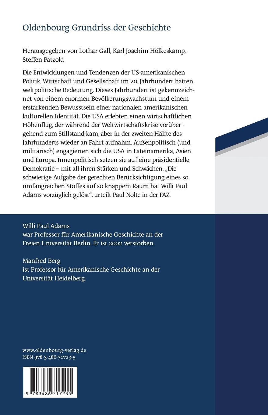 Rückseitencover Die USA im 20. Jahrhundert