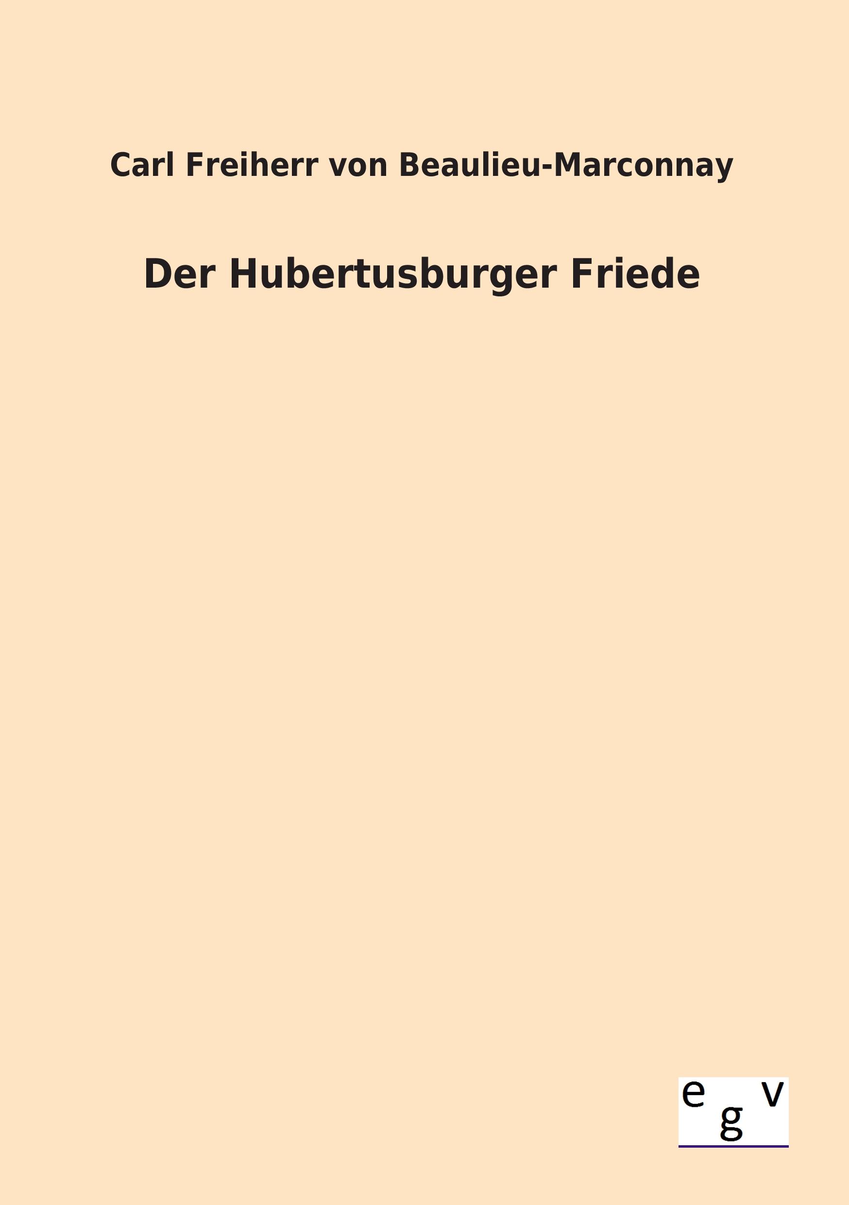 Vorderes Coverbild Der Hubertusburger Friede