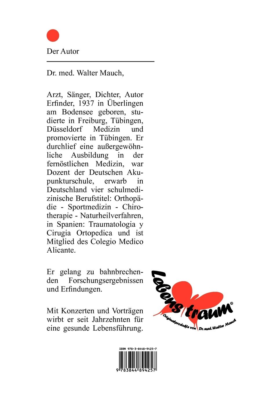 Rückseitencover Nehmen Sie ab sofort Ihre Gesundheit und Ihr Schicksal selbst in die Hand! Band I