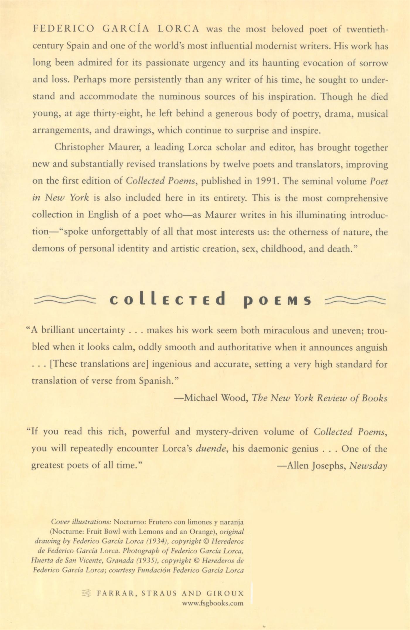 Rückseitencover Collected Poems