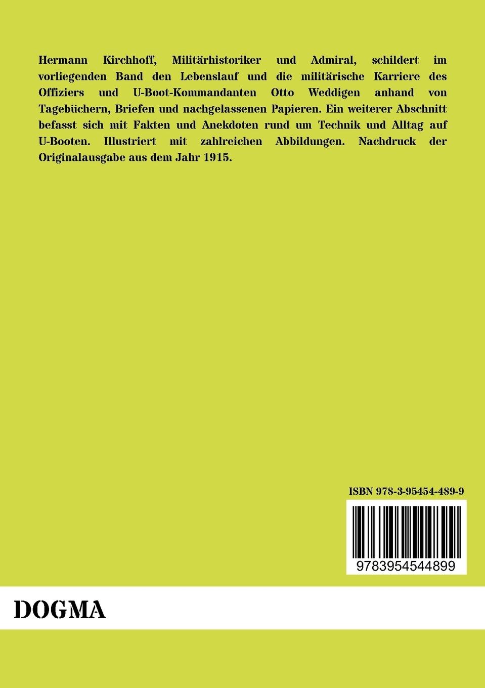 Rückseitencover Otto Weddigen und seine Waffe