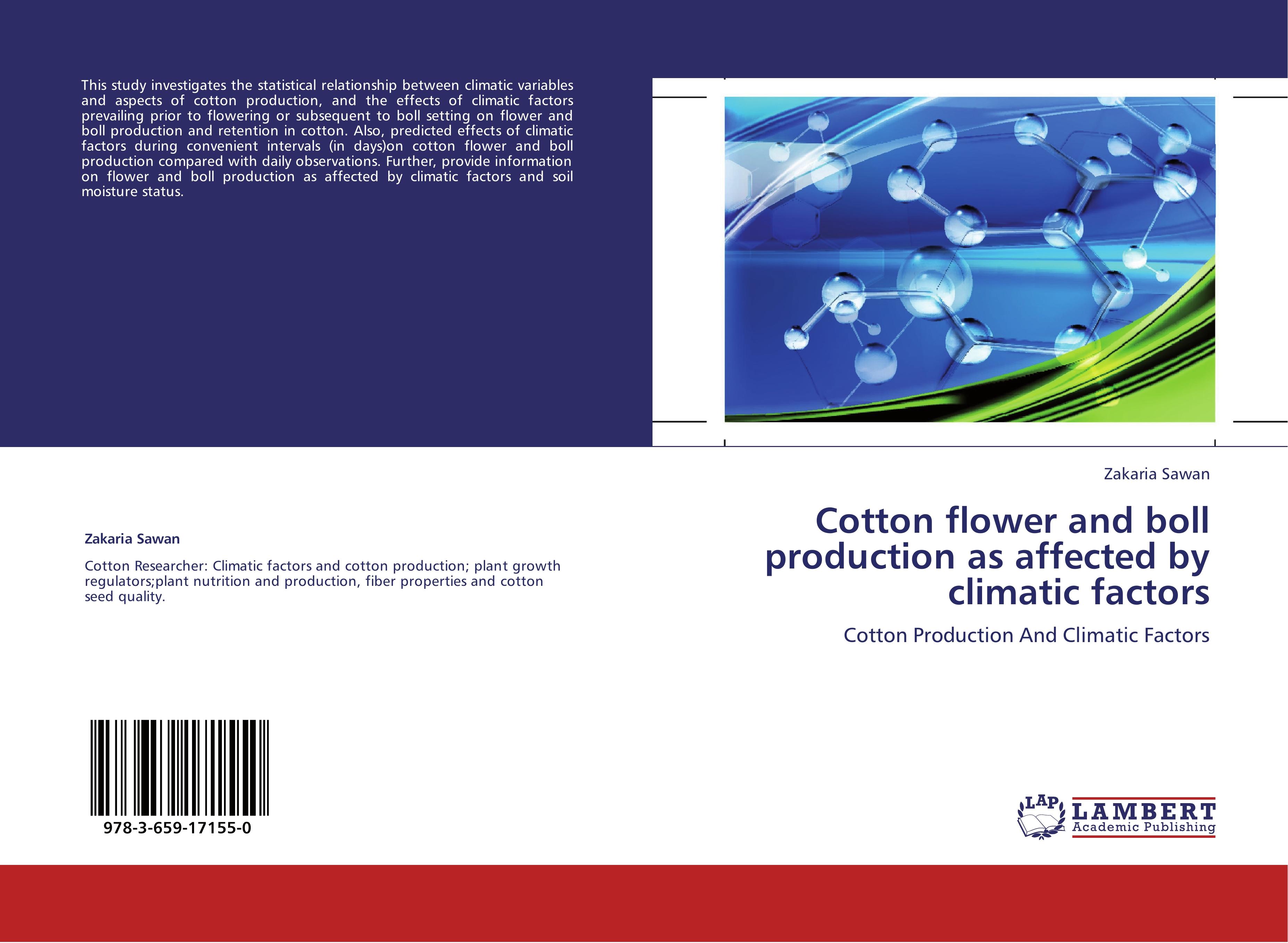 Vorderes Coverbild Cotton flower and boll production as affected by climatic factors