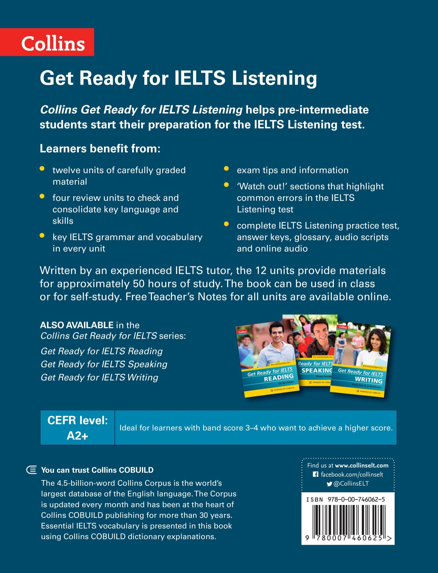 Rückseitencover Get Ready for Ielts Listening