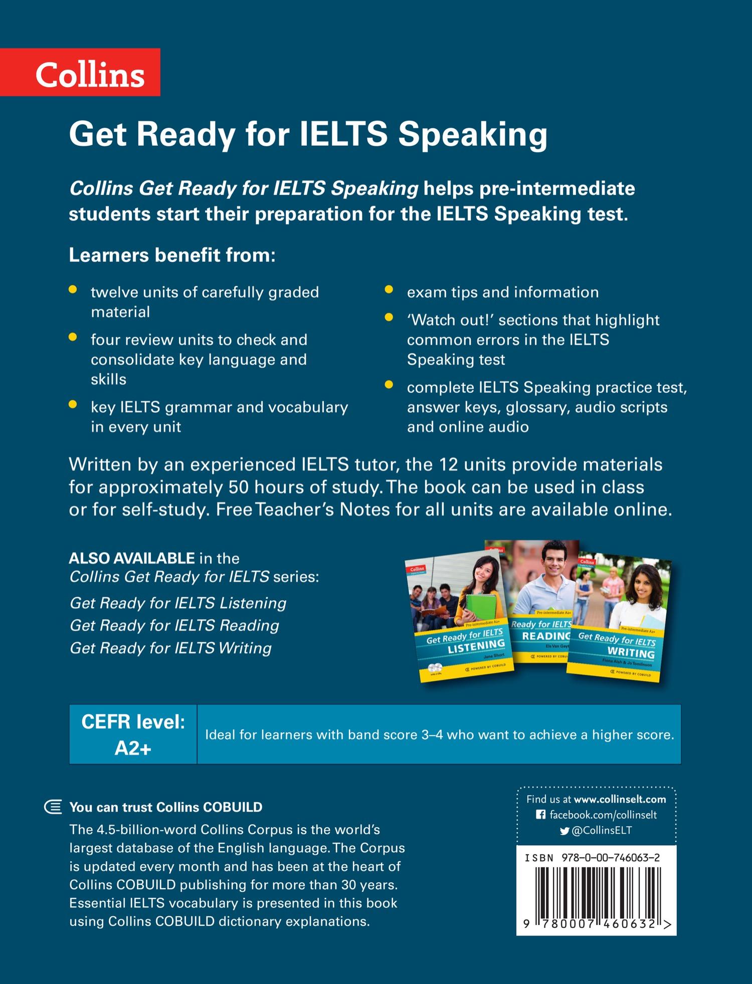 Rückseitencover Get Ready for Ielts Speaking
