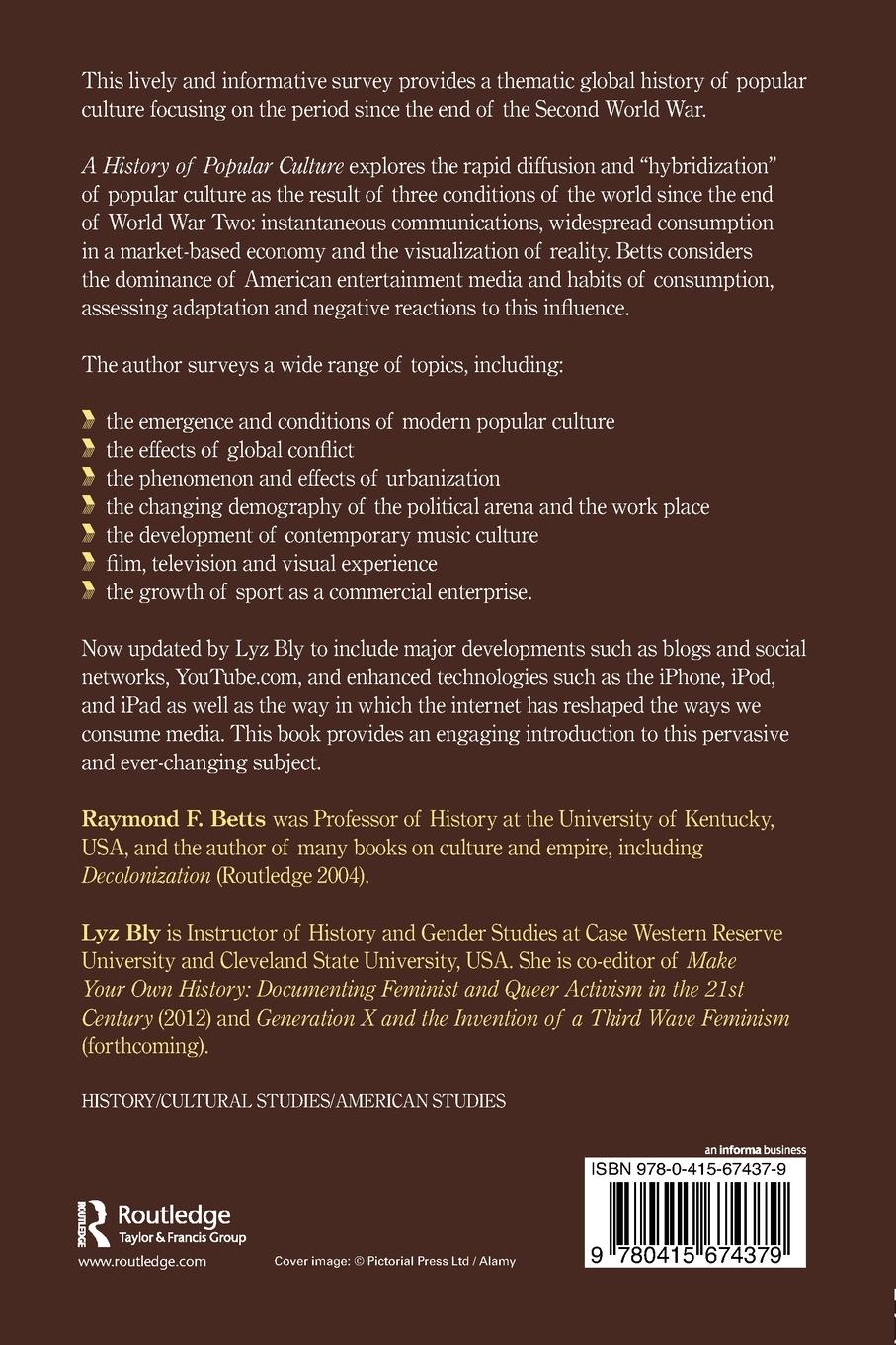 Rückseitencover A History of Popular Culture