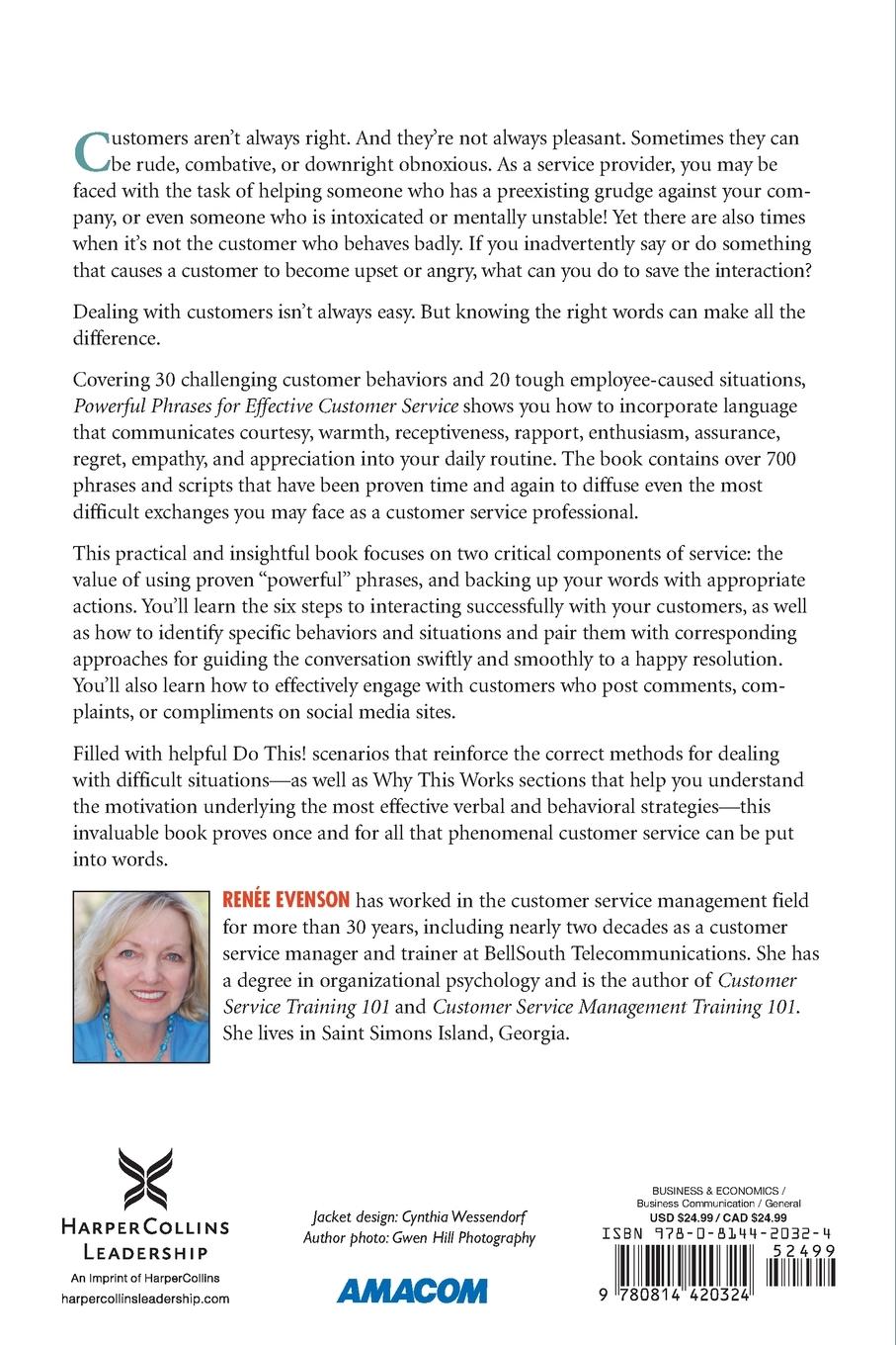 Rückseitencover The Powerful Phrases for Effective Customer Service