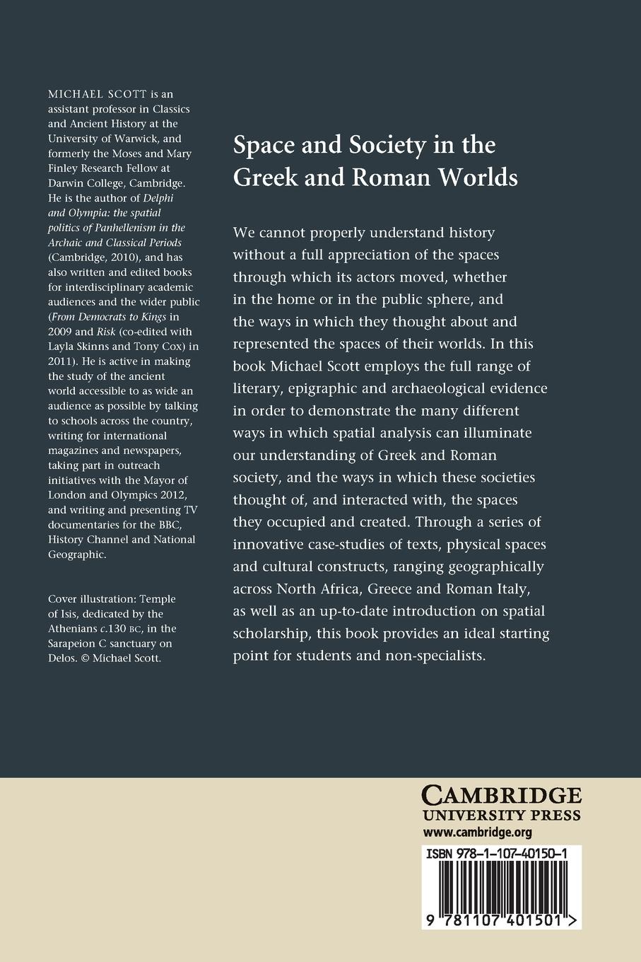 Rückseitencover Space and Society in the Greek and Roman Worlds