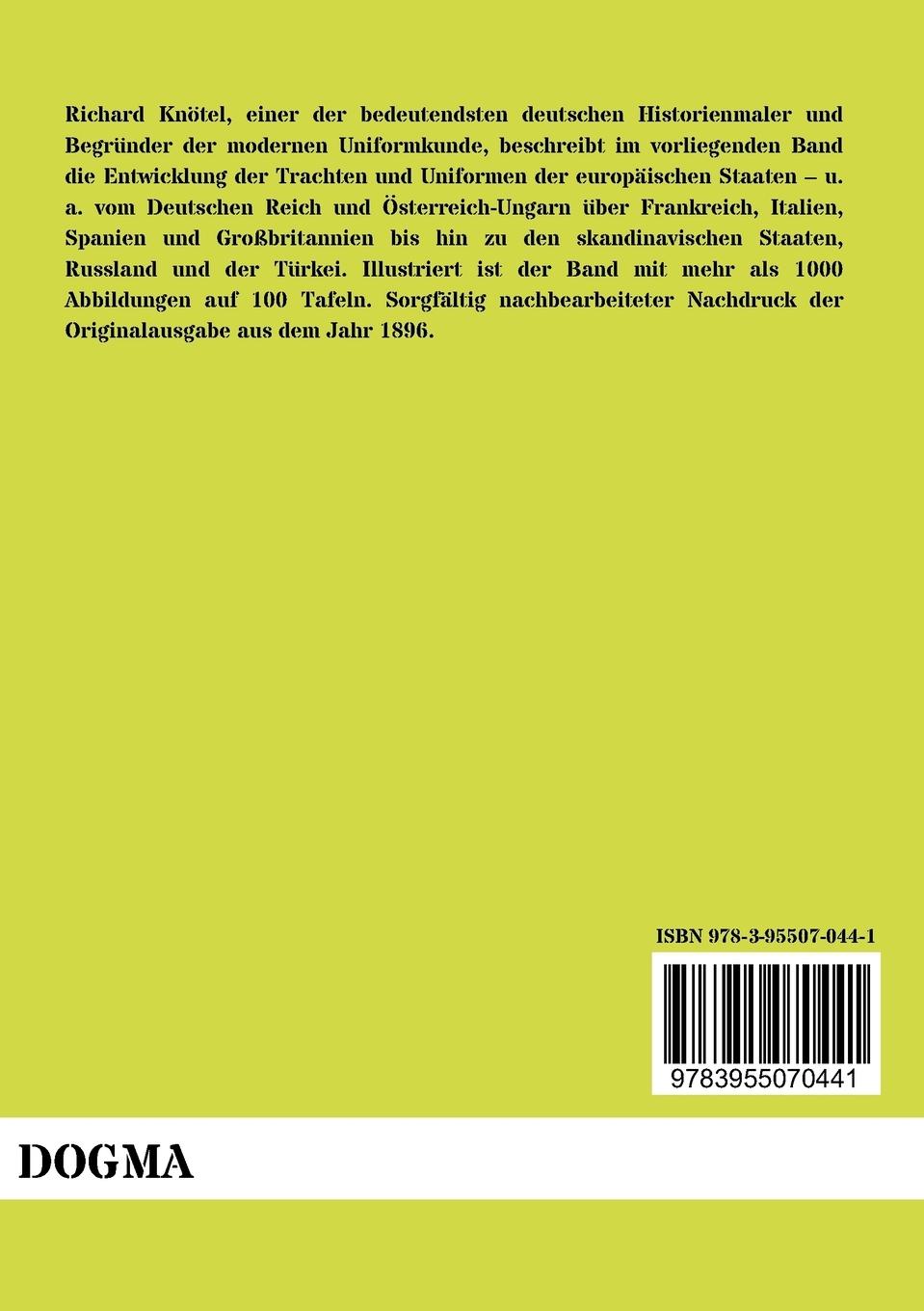 Rückseitencover Handbuch der Uniformkunde