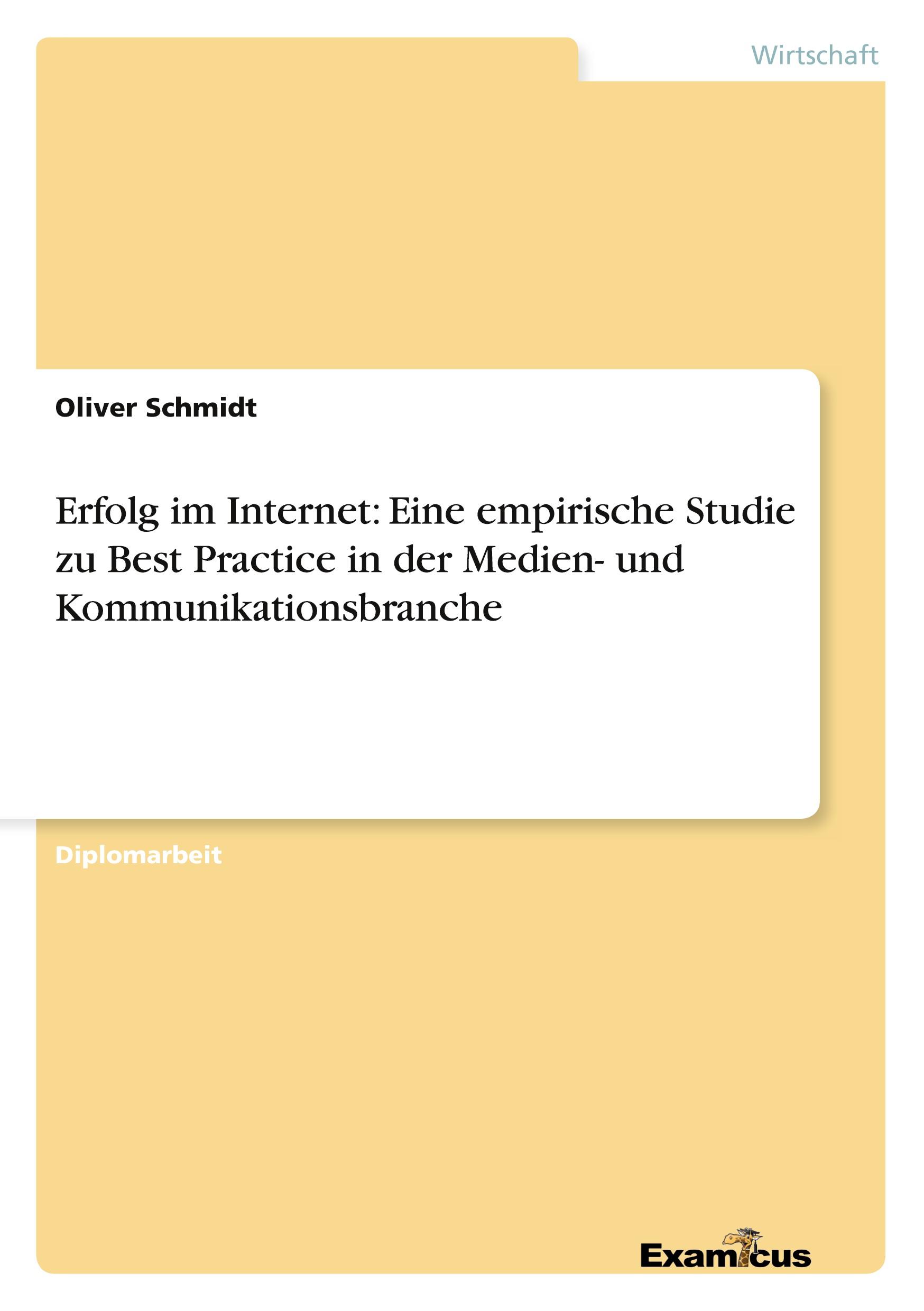 Vorderes Coverbild Erfolg im Internet: Eine empirische Studie zu Best Practice in der Medien- und Kommunikationsbranche