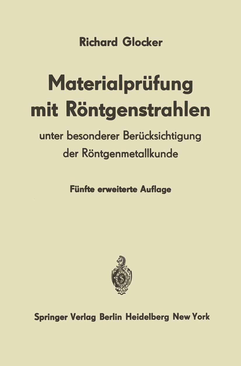 Vorderes Coverbild Materialprüfung mit Röntgenstrahlen