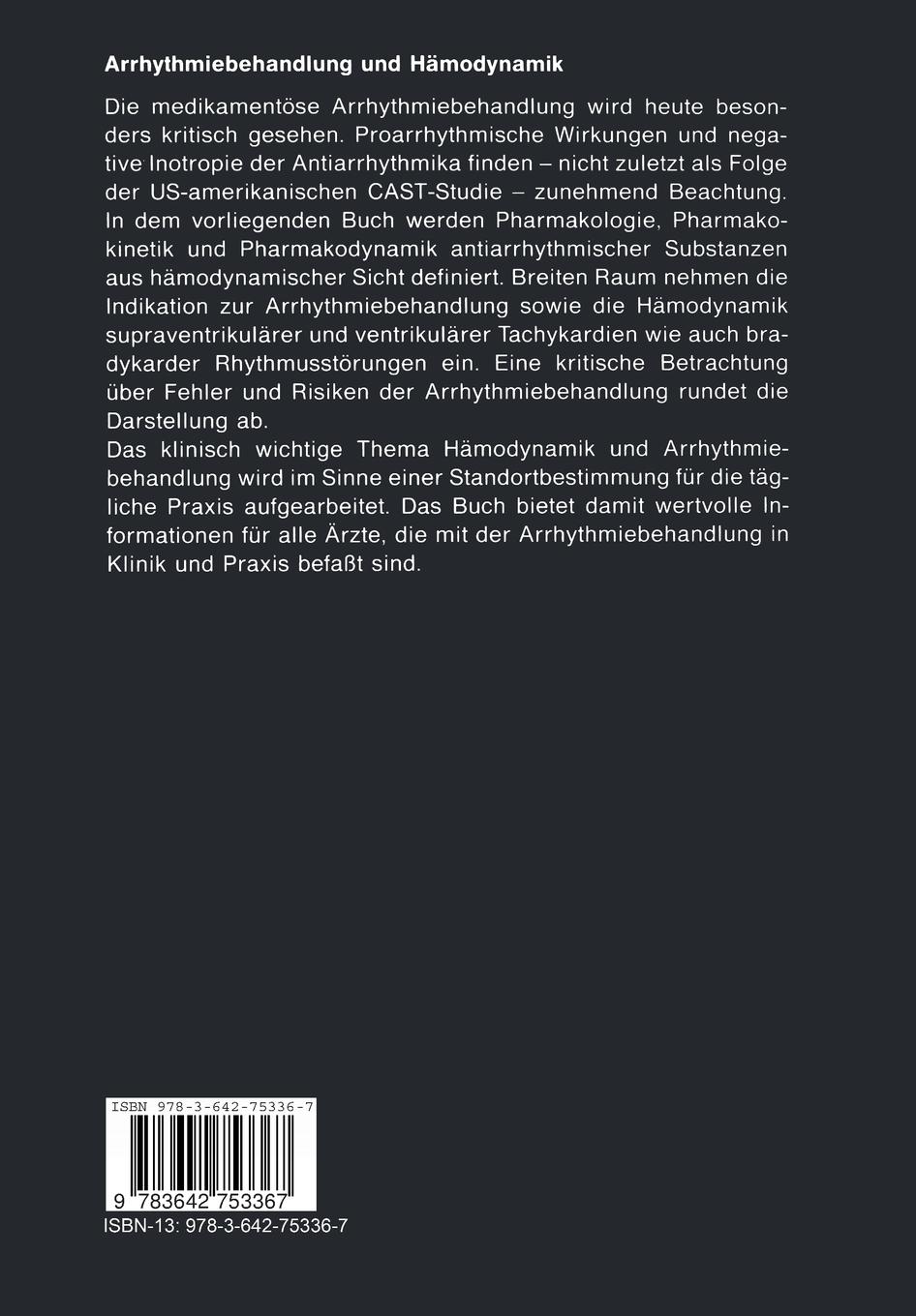 Rückseitencover Arrhythmiebehandlung und Hämodynamik