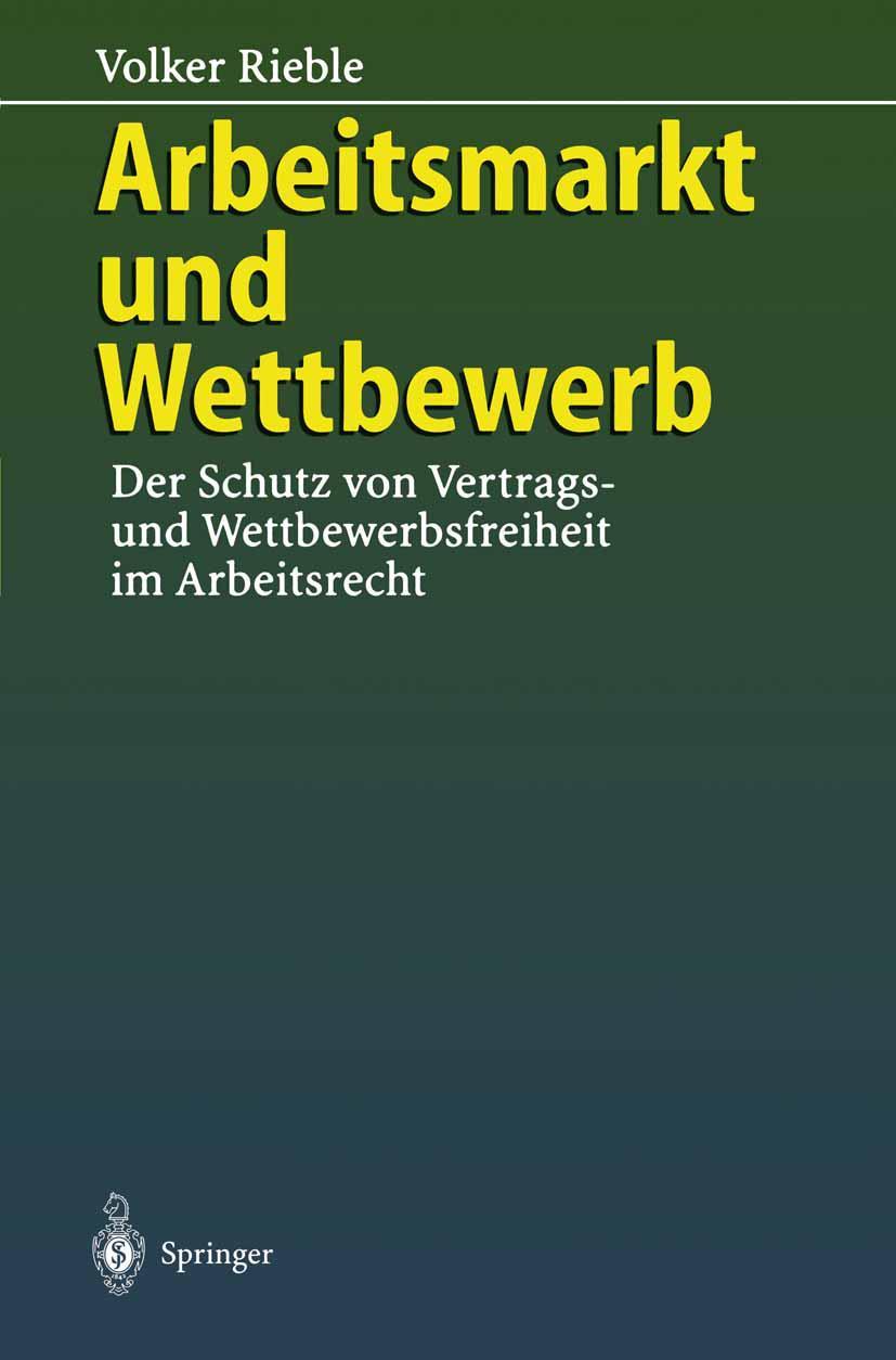 Vorderes Coverbild Arbeitsmarkt und Wettbewerb
