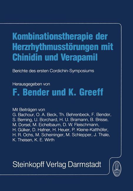 Vorderes Coverbild Kombinationstherapie der Herzrhytmusstörungen mit Chinidin und Verapamil