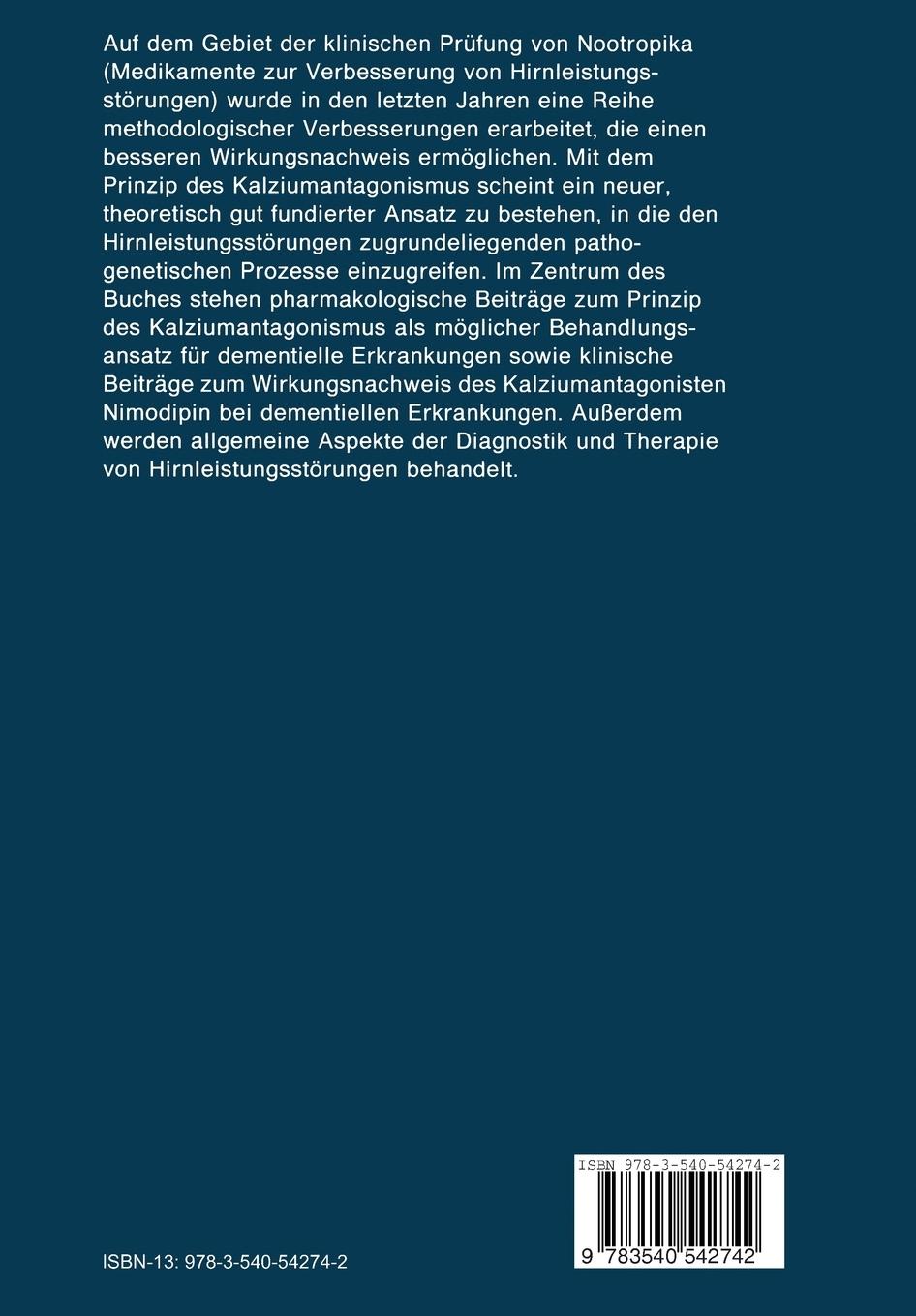 Rückseitencover Hirnleistungsstörungen im Alter