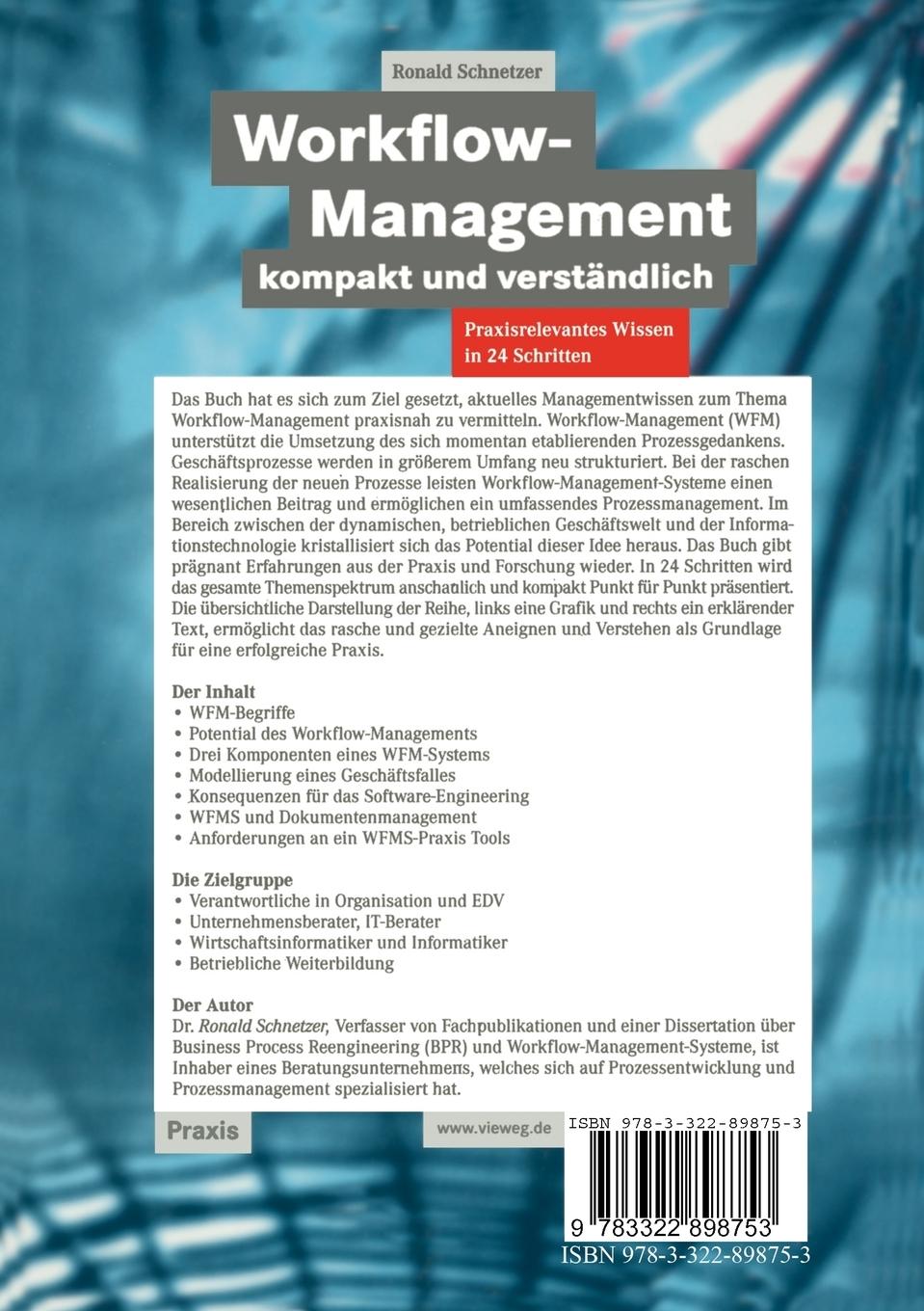 Rückseitencover Workflow-Management kompakt und verständlich