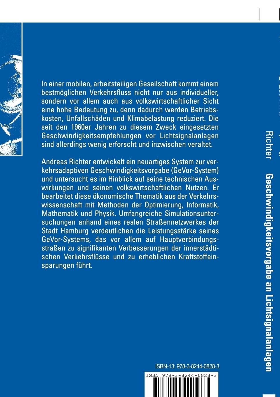 Rückseitencover Geschwindigkeitsvorgabe an Lichtsignalanlagen