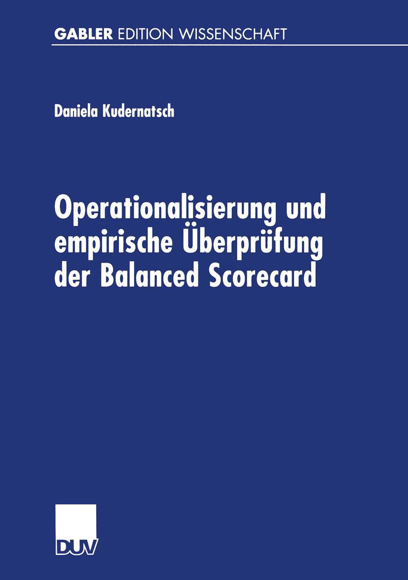 Vorderes Coverbild Operationalisierung und empirische Überprüfung der Balanced Scorecard