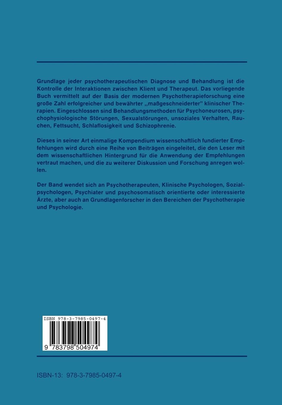 Rückseitencover Massgeschneiderte Psychotherapien