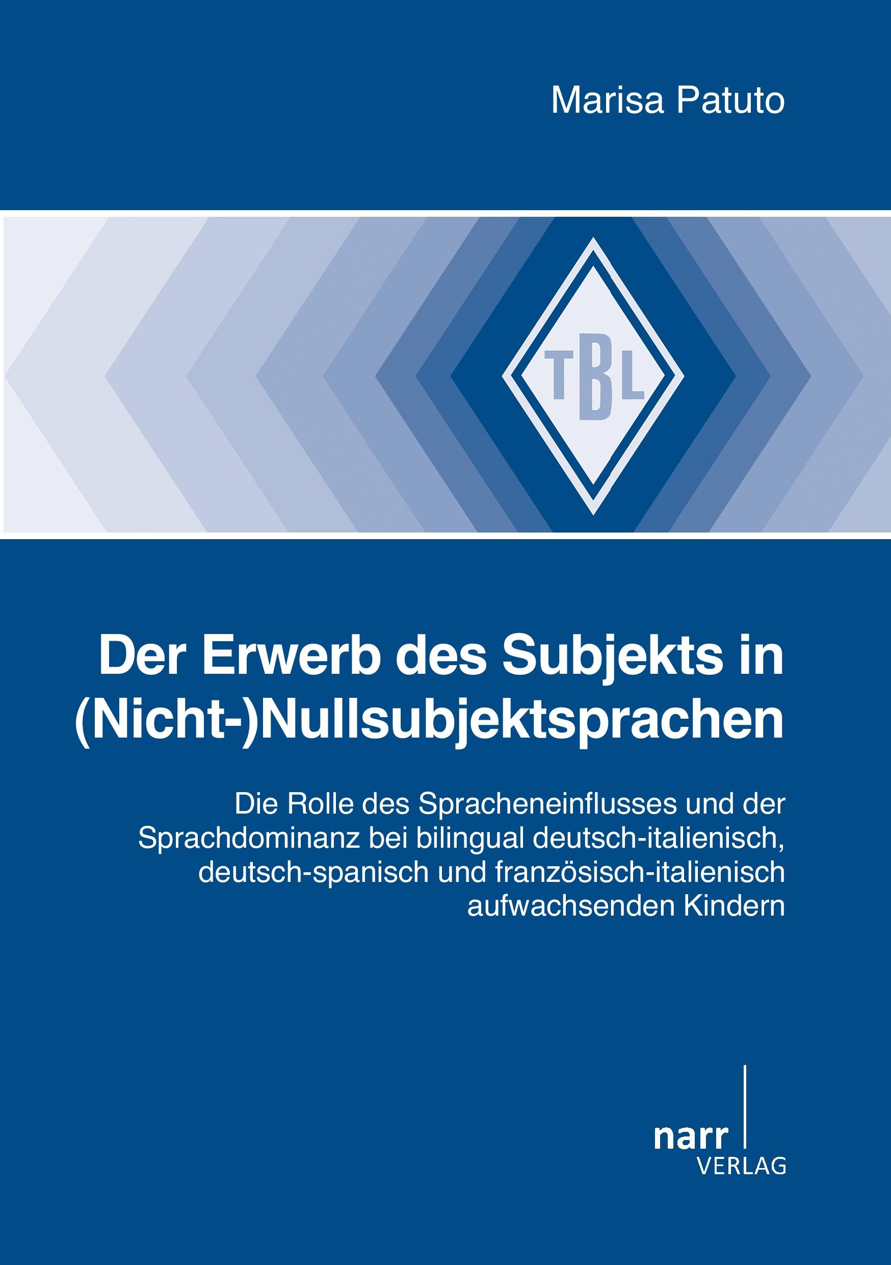 Vorderes Coverbild Der Erwerb des Subjekts in (Nicht-)Nullsubjektsprachen