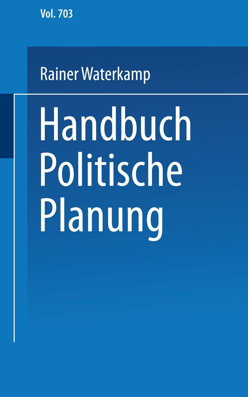 Vorderes Coverbild Handbuch politische Planung