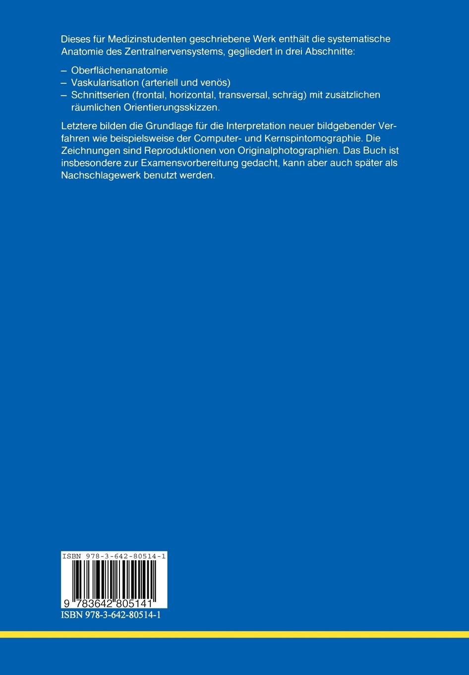 Rückseitencover Gehirn und Rückenmark