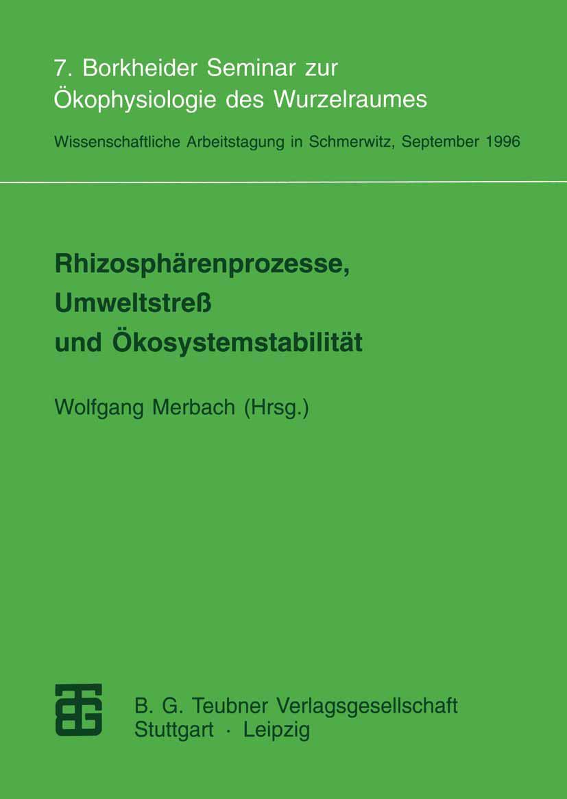 Vorderes Coverbild Rhizosphärenprozesse, Umweltstreß und Ökosystemstabilität