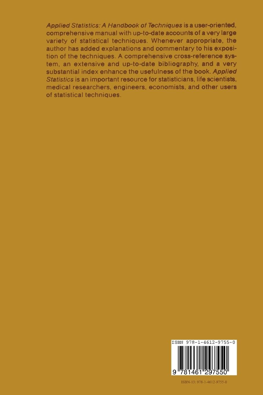 Rückseitencover Applied Statistics