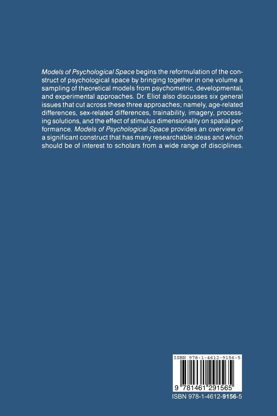 Rückseitencover Models of Psychological Space