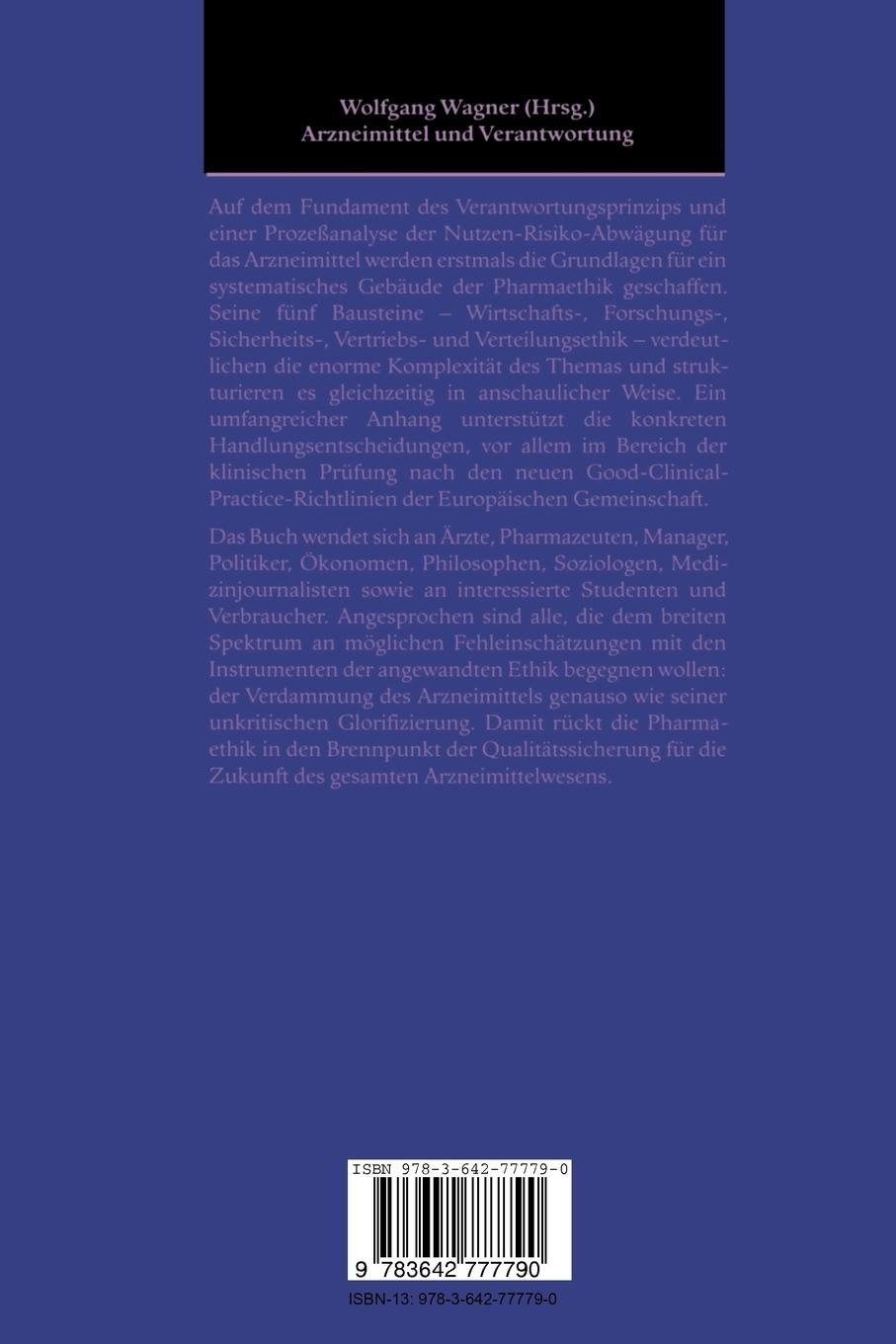 Rückseitencover Arzneimittel und Verantwortung