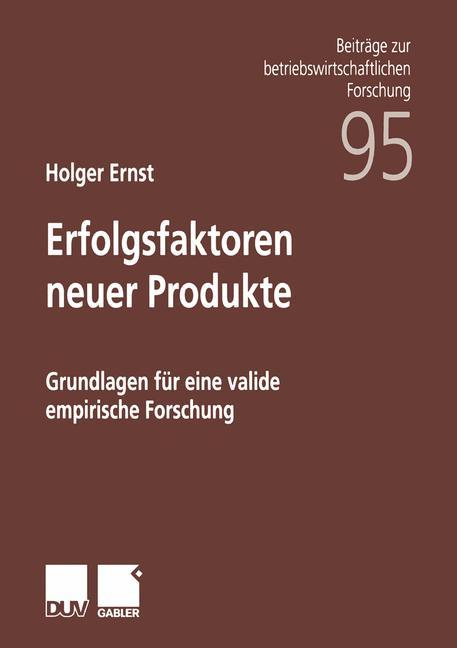 Vorderes Coverbild Erfolgsfaktoren neuer Produkte