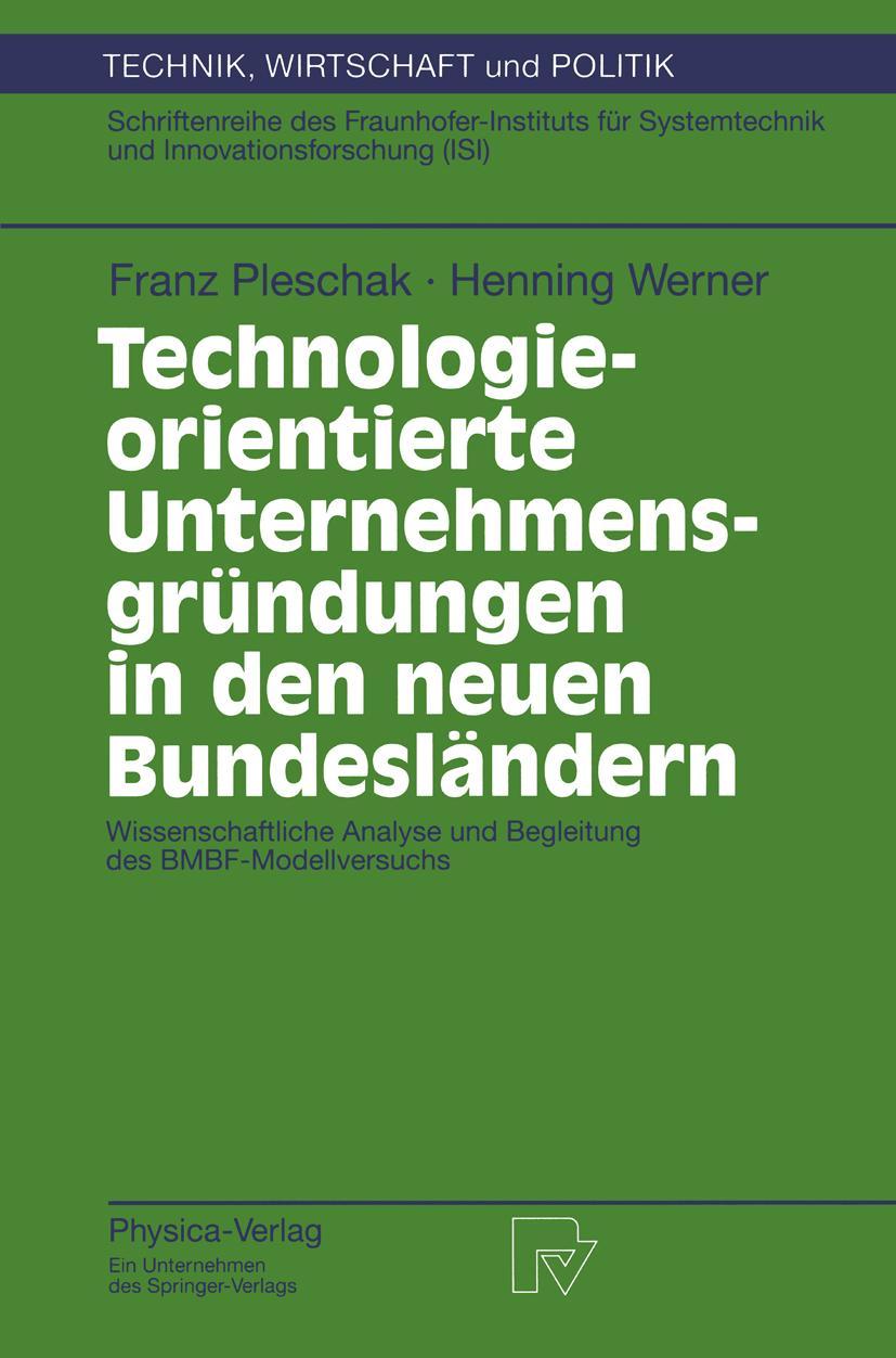 Vorderes Coverbild Technologieorientierte Unternehmensgründungen in den neuen Bundesländern